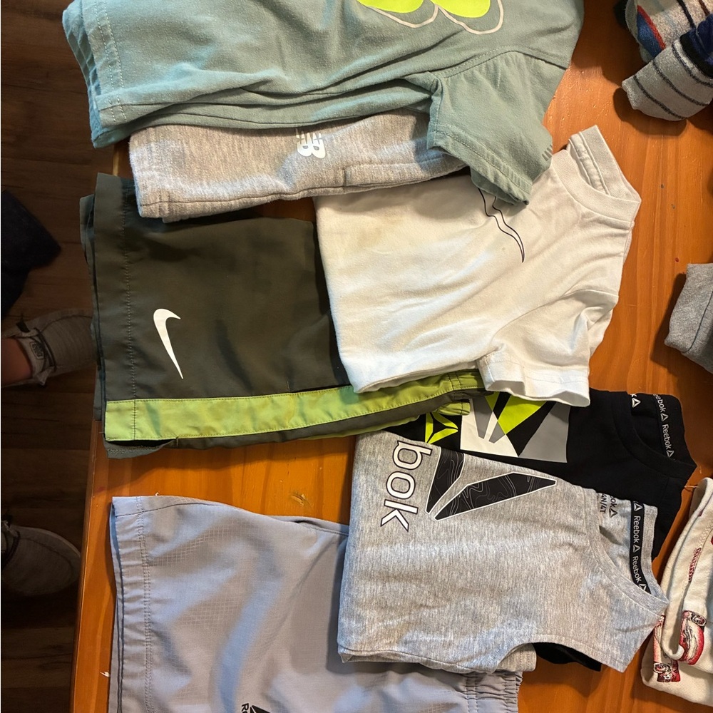 Nike Kids Olive and Lime Shorts